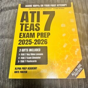 ATI TEAS 7 Exam Prep 2025-2026 - Yellow Study Guide